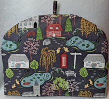 Load image into Gallery viewer, Reversible Tea Cozy - Village Green on Gray